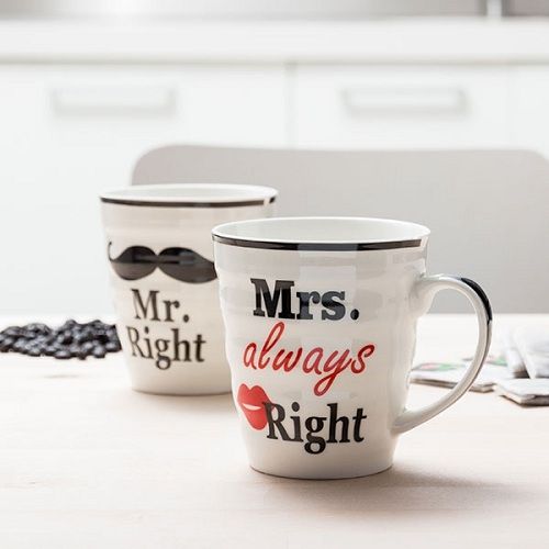Tassen Set Mr. Right & Mrs. Always Right