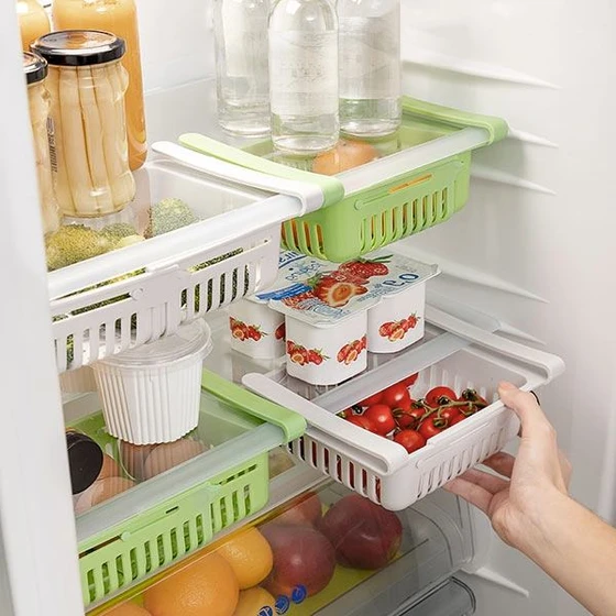 Verstellbarer Kühlschrank-Organizer (2 Stück)