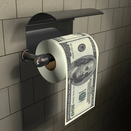 100-Dollar-Toilettenpapier