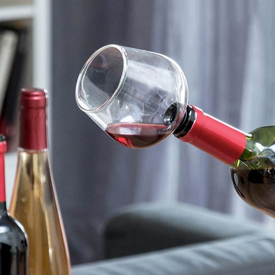 Flaschenverschluss -Weinglas